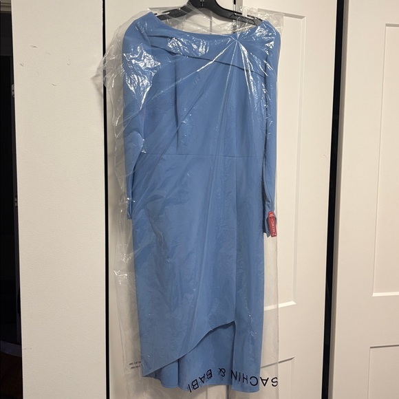 NWT [Sachin and Babi] Patrizia Bateau Neck Midi Dress in Chambray Blue Women’s 8 - Picture 13 of 13